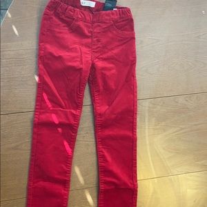 Red corduroy jeggins